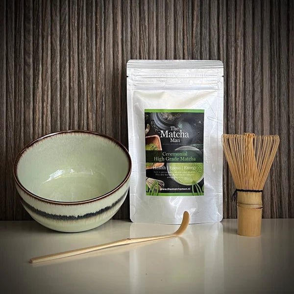 Matcha Starter Set Oriental (Kies uw matcha: Matcha Ginger 50 gram Matcha Starter Set Oriental (Kies uw matcha: Matcha Ginger 50 gram