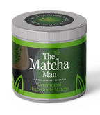 Zilverkleurig potje 'Ceremonial High Grade Matcha' van The Matcha Man (30 gram).